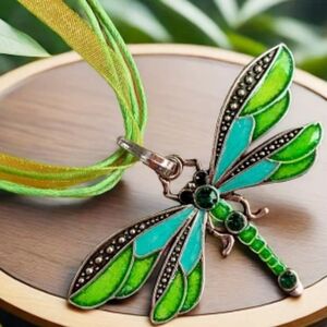 2/$30 Or 3/$35 Variety Of Different Color Boho Dragonfly Pendant Necklace(#0122)